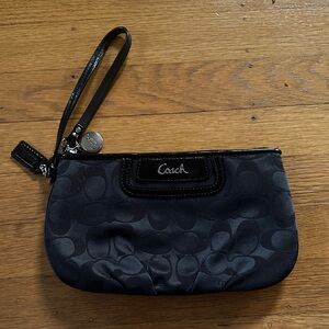 Coach Black Signature Wristlet